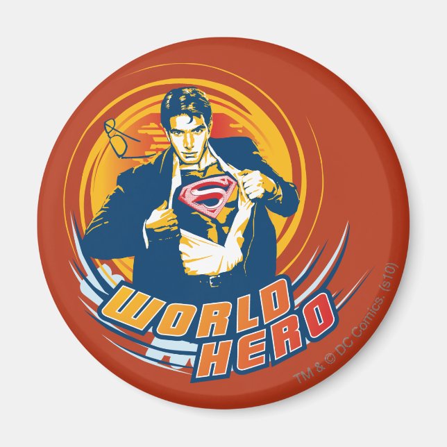 Superman World Hero Magnet (Front)
