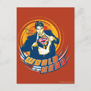 Superman World Hero Postcard