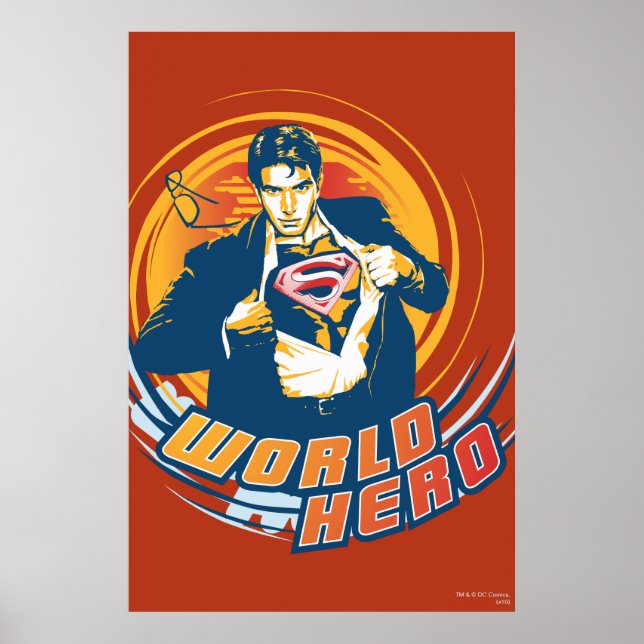 Superman World Hero Poster (Front)