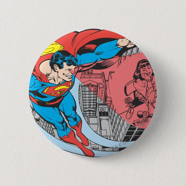 Superman X-Ray Vision 6 Cm Round Badge (Front)