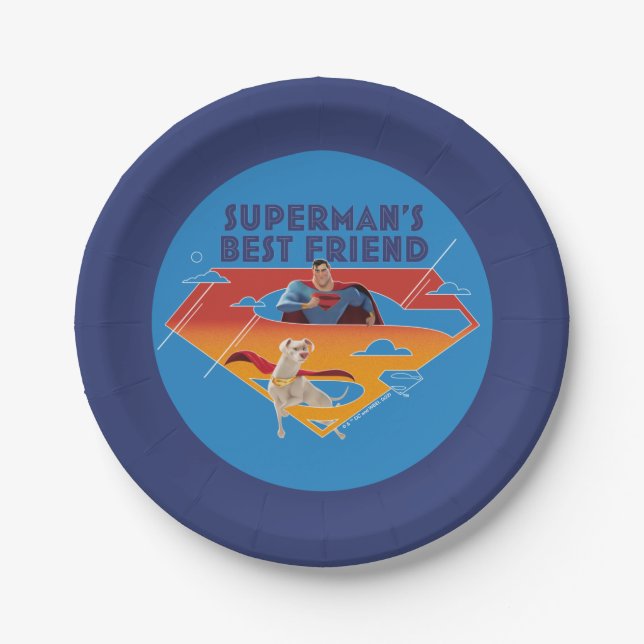 Superman's Best Friend Paper Plate (Front)
