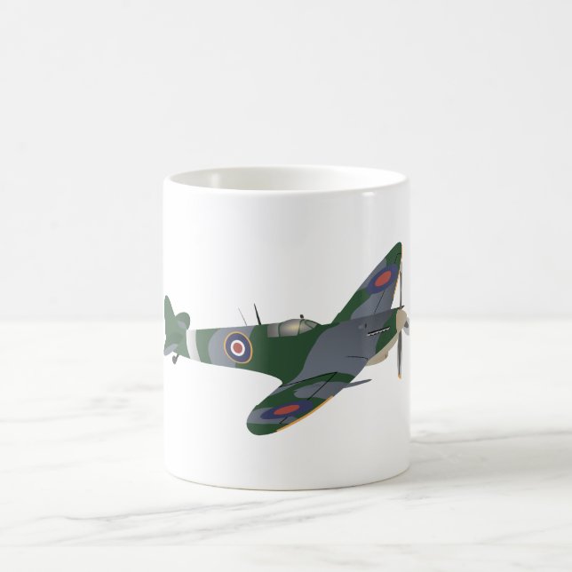 Supermarine Spitfire Fighter Aircraft Coffee Mug (Center)