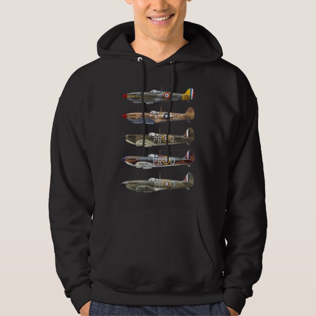 Supermarine Spitfire is a British WW2 fighter Hoodie (Front)