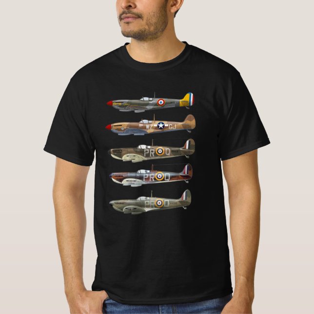 Supermarine Spitfire is a British WW2 fighter T-Shirt (Front)