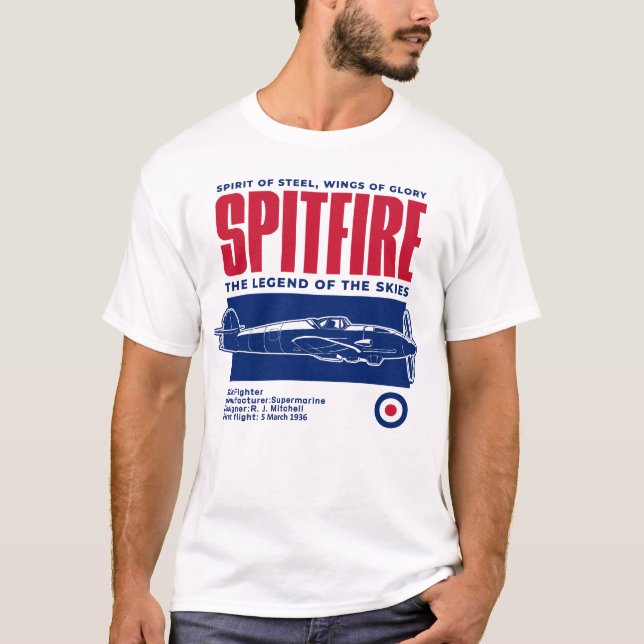 Supermarine Spitfire | WW2 Plane T-Shirt (Front)