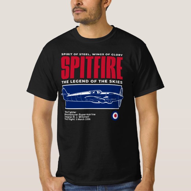 Supermarine Spitfire | WW2 Plane T-Shirt (Front)