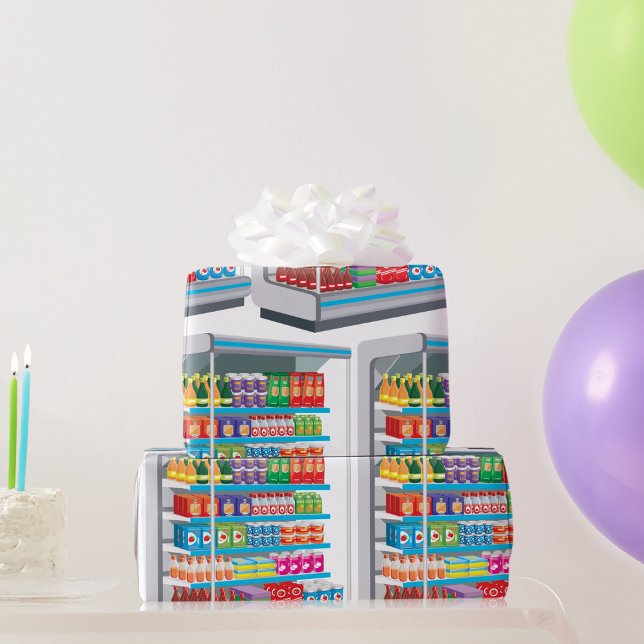 Supermarket Dairy Fridge Wrapping Paper (Creator Uploaded)