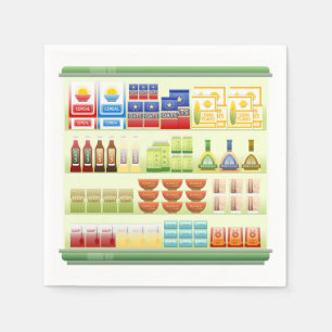 Supermarket Goods Shelf Paper Napkins