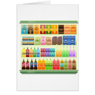 supermarket shelf products snacks