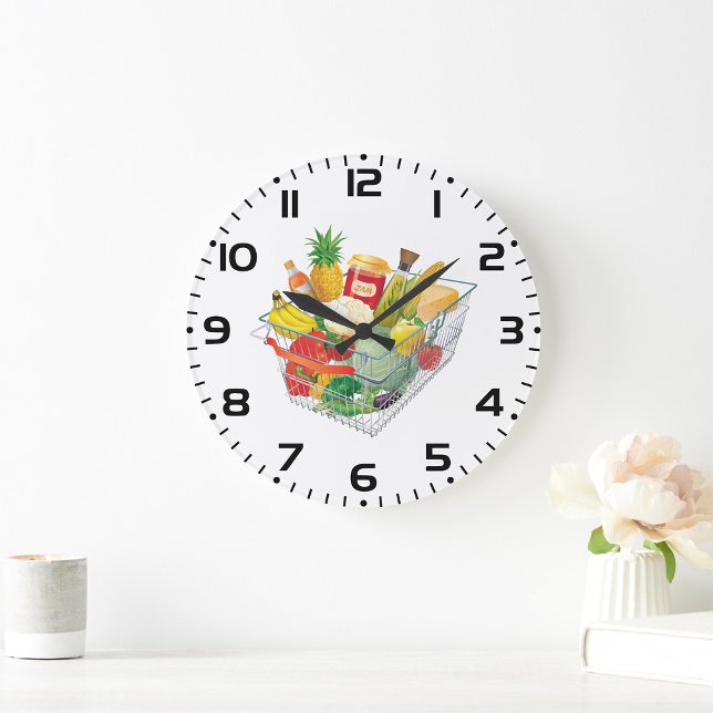 Supermarket Shopping Basket Large Clock (Creator Uploaded)