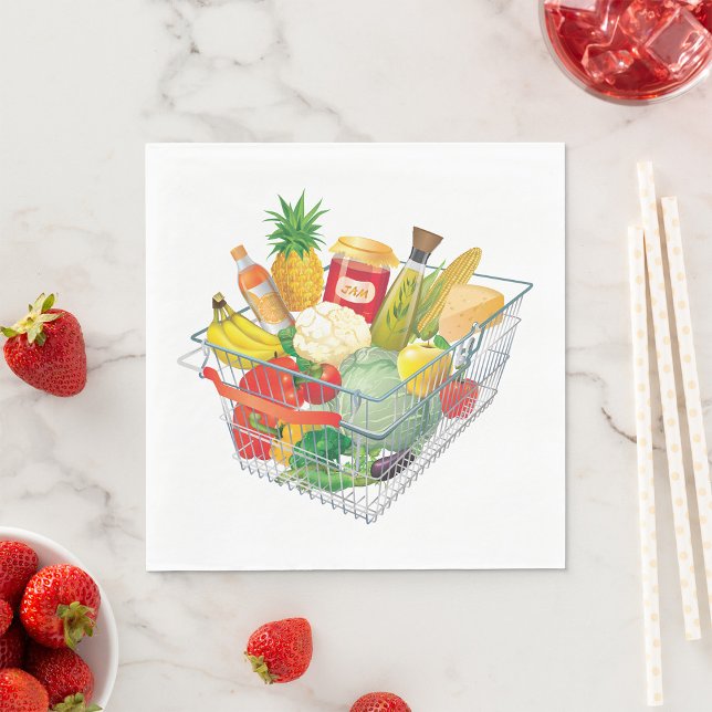 Supermarket Shopping Basket Napkin (Creator Uploaded)