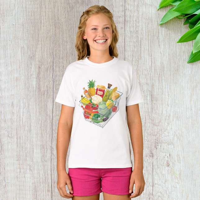 Supermarket Shopping Basket T-Shirt (Creator Uploaded)