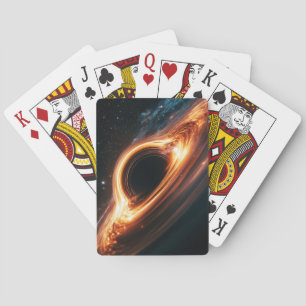 Supermassive Black Hole Accretion Disc Space Art Playing Cards