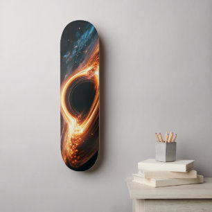 Supermassive Black Hole Accretion Disc Space Art Skateboard