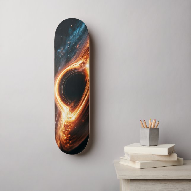 Supermassive Black Hole Accretion Disc Space Art Skateboard (Wall Art)