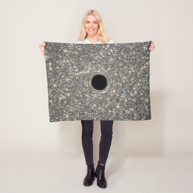 Supermassive Black Hole In The Middle Of A Galaxy. Fleece Blanket (In Situ)
