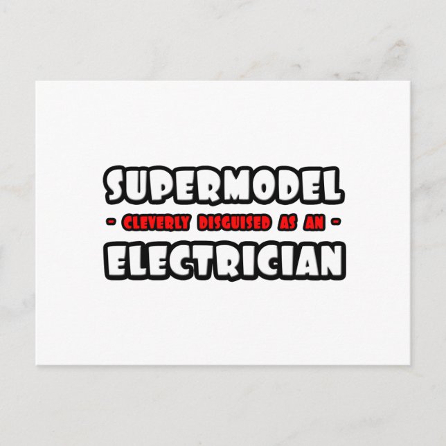 Supermodel .. Electrician Postcard (Front)