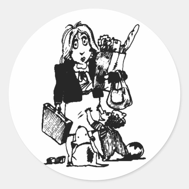 Supermom: A Mum Who Does It All Classic Round Sticker (Front)