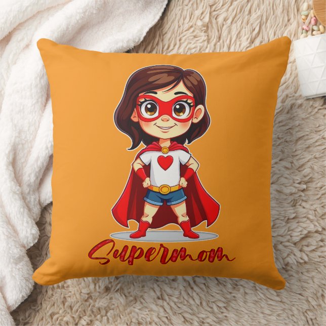 Supermom – Cute Mother Superhero Design Cushion (Blanket)
