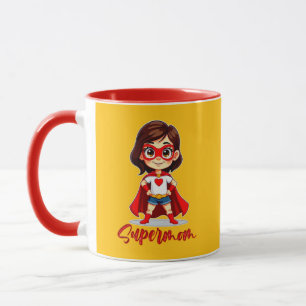 Supermom – Cute Mother Superhero Design Mug