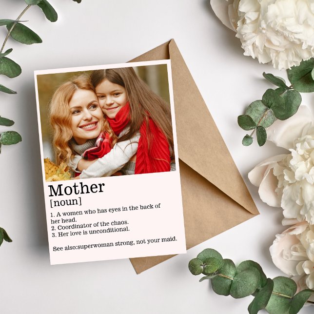 Supermom Dictionary Definition Holiday Card (Creator Uploaded)