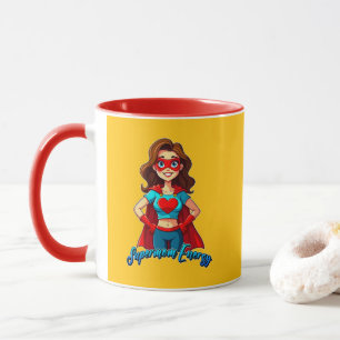 Supermom Energy – Strong Mother Illustration Mug