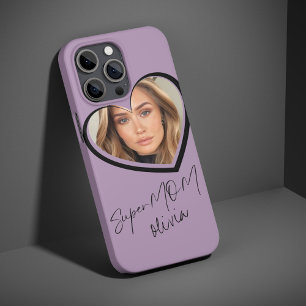 SuperMOM Photo Elegant  Modern Purple Case-Mate iPhone 14 Case