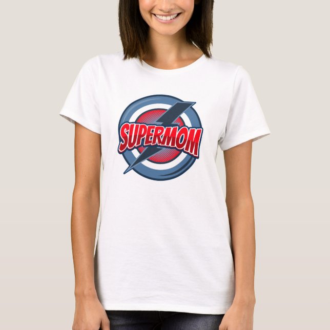 Supermom retro logo style T-Shirt (Front)