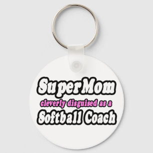 SuperMom...Softball Coach Key Ring
