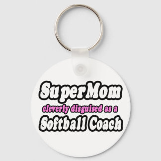 SuperMom...Softball Coach Key Ring