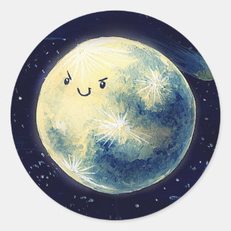supermoon! classic round sticker
