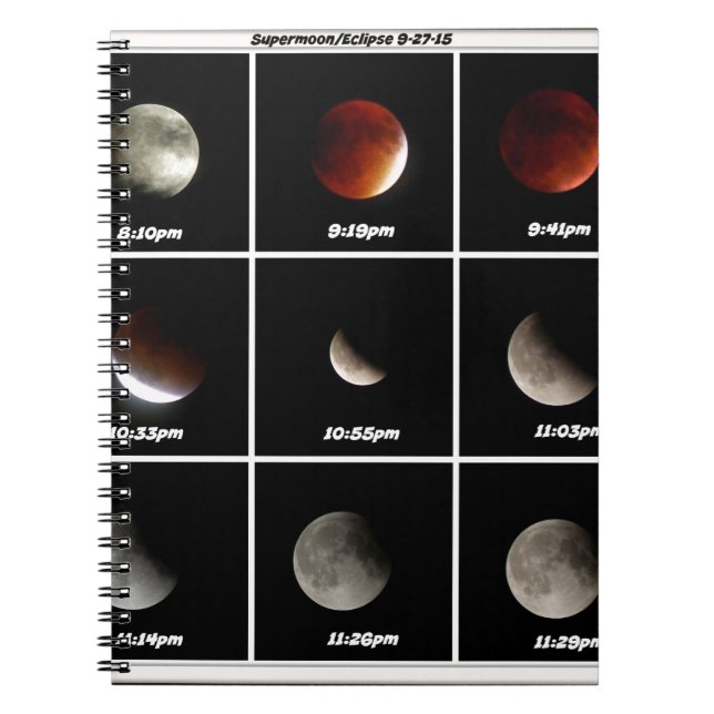 Supermoon & Eclipse Spiral Notebook (Front)