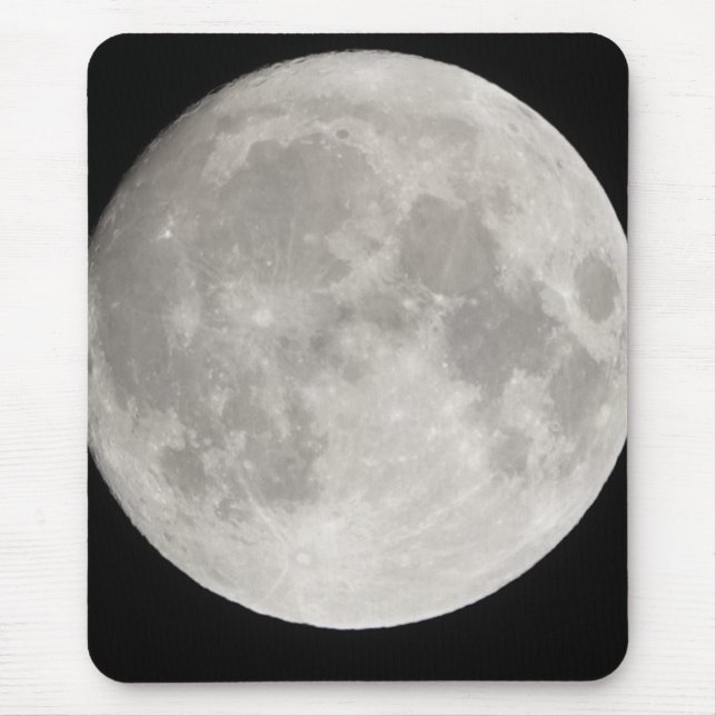 Supermoon in black sky mouse pad (Front)