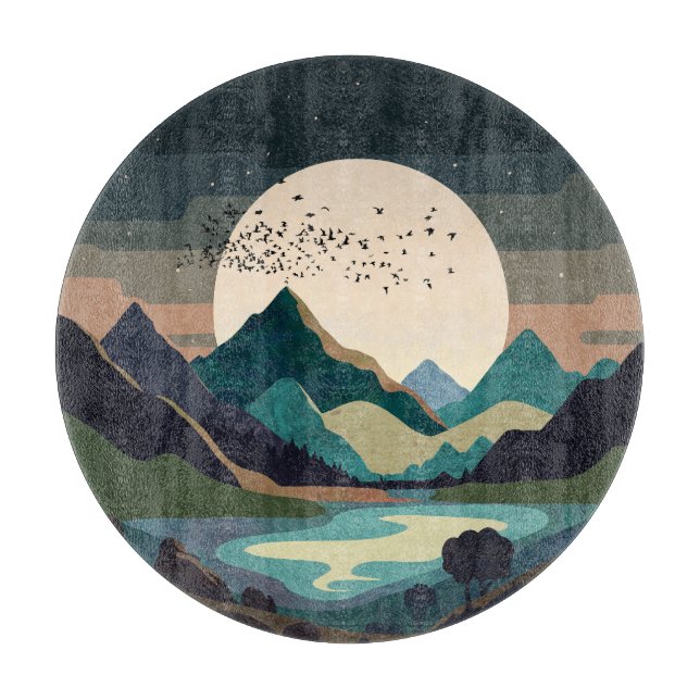 Supermoon On The Lake Cutting Board (Front)