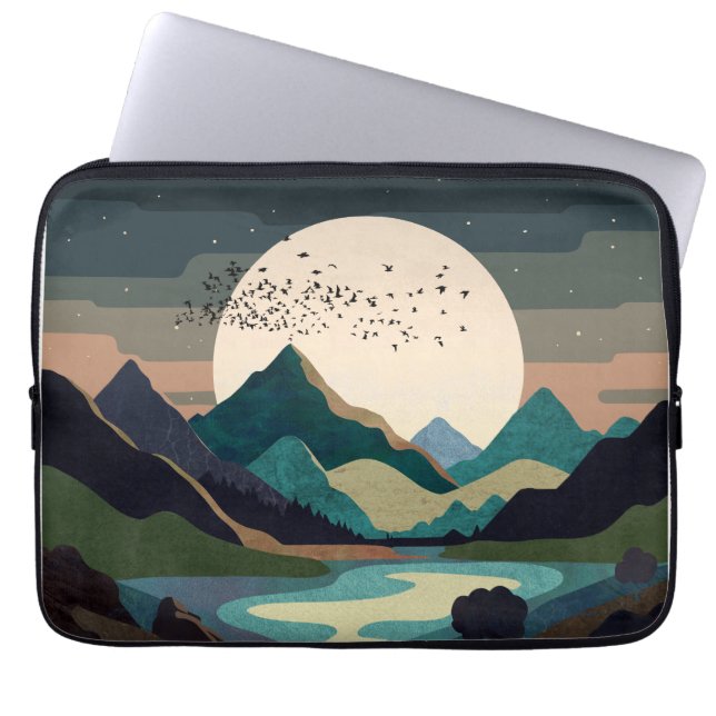Supermoon On The Lake Laptop Sleeve (Front)