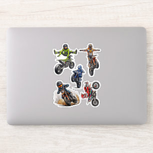 Supermoto Dirt Bike Stunt Stickers Pack, Motocross