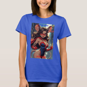 SuperMouse Woman Got Powers women blue T-shirt