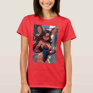 SuperMouse Woman Mouse Power women red T-shirt