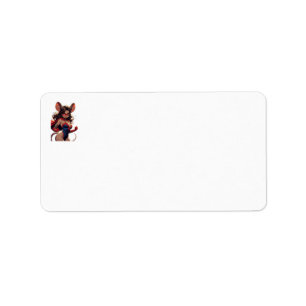 SuperMouse Woman white address labels