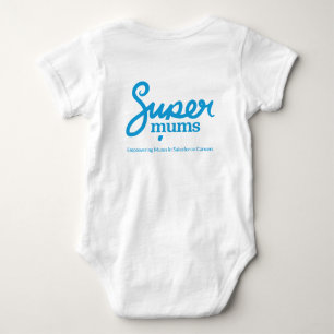 Supermums Babygrow - White Baby Bodysuit
