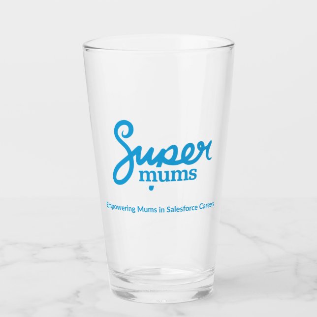 Supermums Glass Cup (Front)