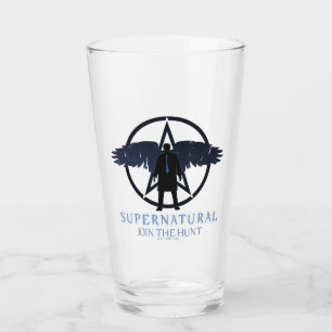 Supernatural Castiel Falling Stars Graphic Glass