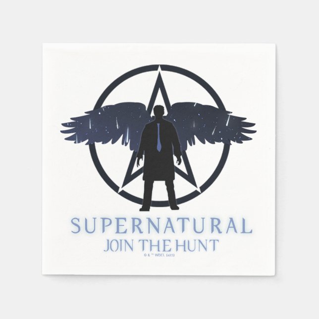 Supernatural Castiel Falling Stars Graphic Napkin (Front)
