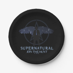 Supernatural Castiel Falling Stars Graphic Paper Plate