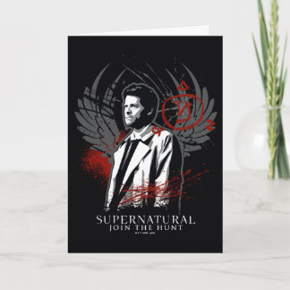 Supernatural Castiel Graffiti Graphic Card