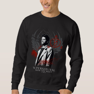 Supernatural Castiel Graffiti Graphic Sweatshirt