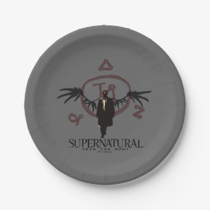 Supernatural Castiel Illustration Paper Plate