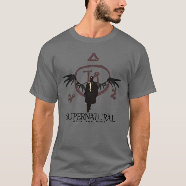 Supernatural Castiel Illustration T-Shirt (Front)