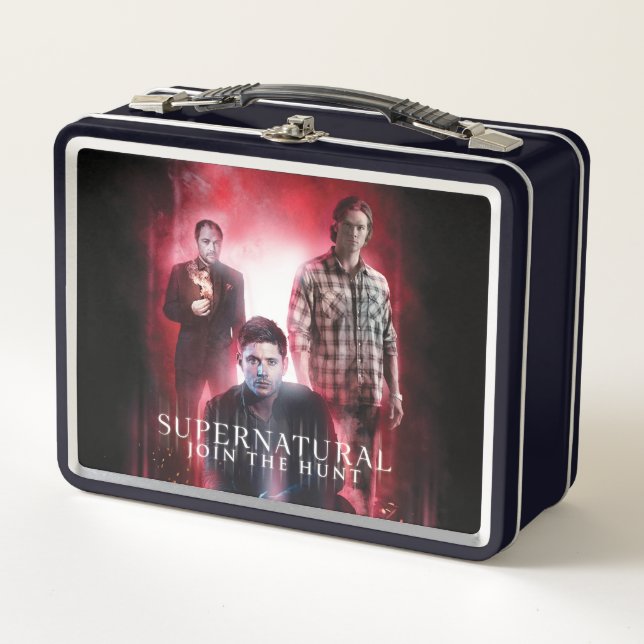 Supernatural Crowley, Dean, and Sam Metal Lunch Box (Front)