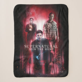 Supernatural Crowley, Dean, and Sam Sherpa Blanket